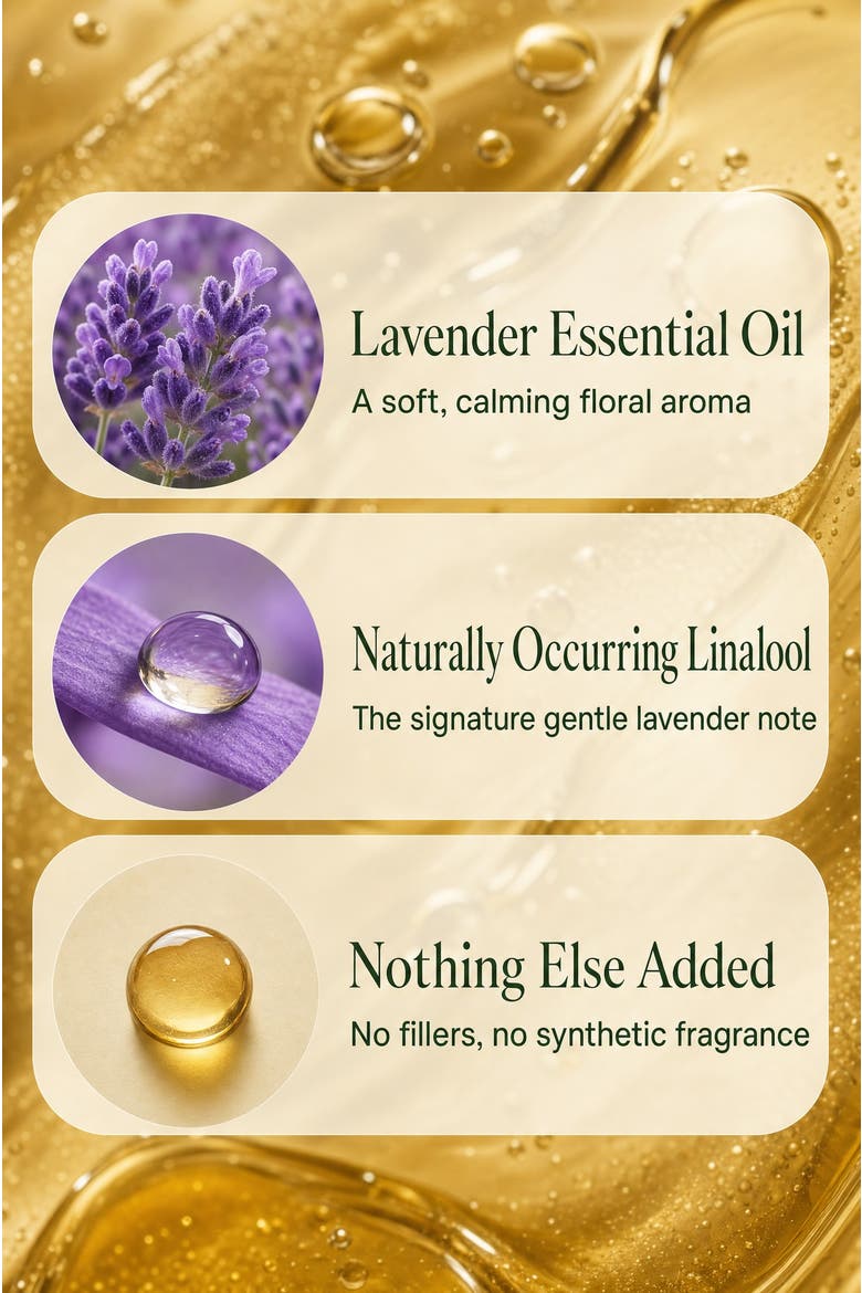 Calming Aromatic Relaxing Lavender Essential Oil, Alternate, color, Clear