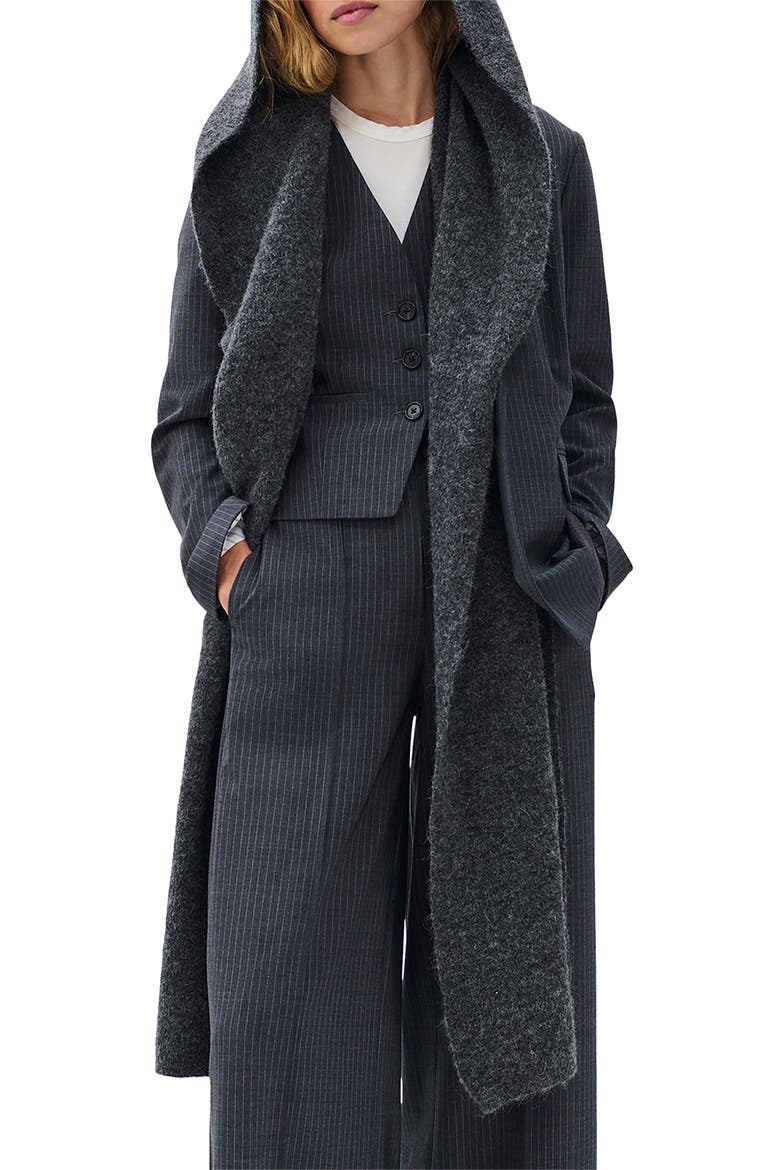 Jordyn Hooded Scarf, Main, color, CHARCOAL