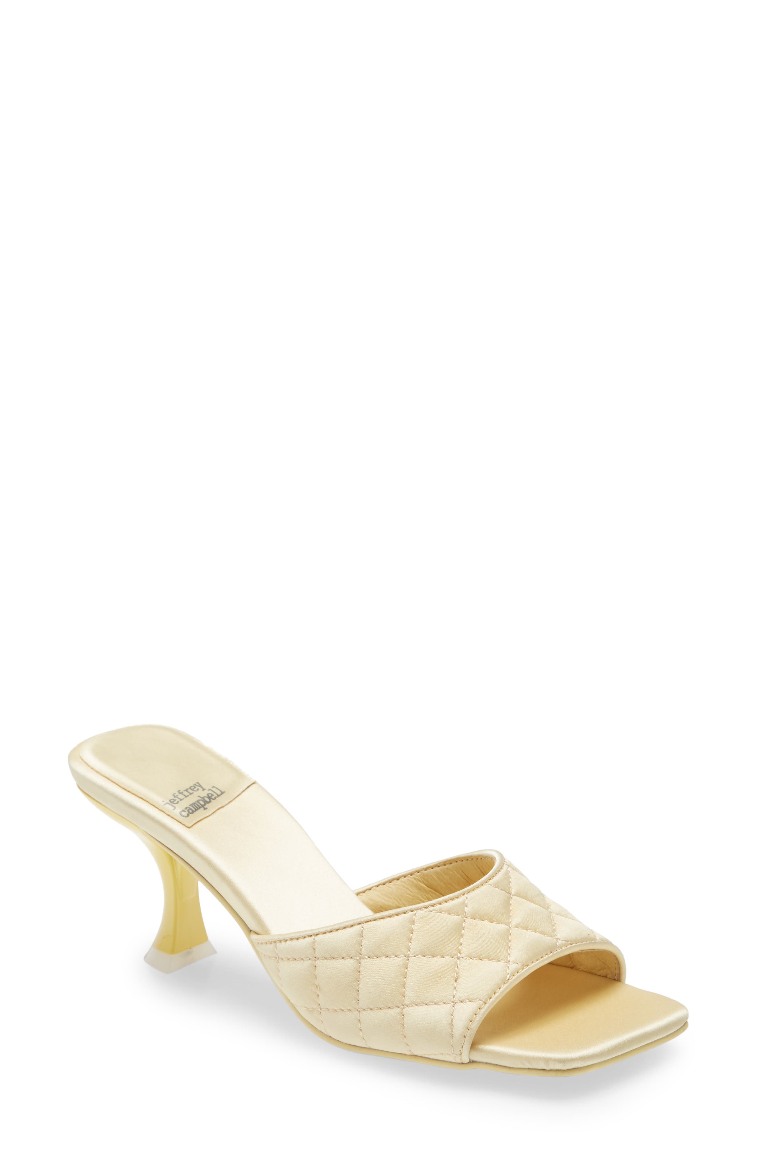 Mr Big Slide Sandal, Main, color, YELLOW PASTEL SATIN