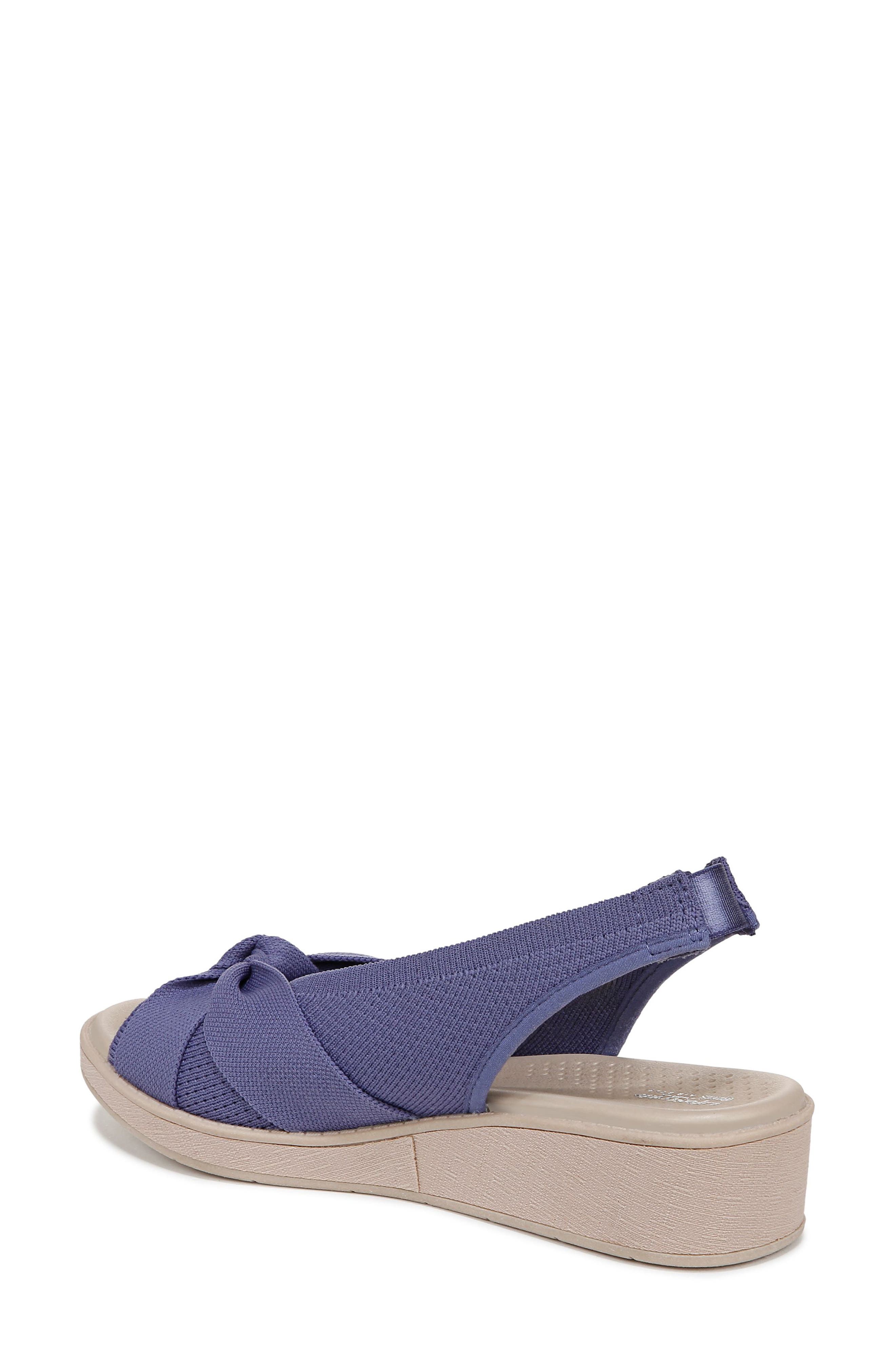 LifeStride Bell Slingback Wedge Sandal, Alternate, color, Blue Knit