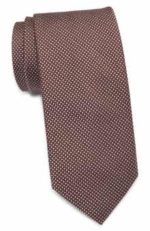 Nordstrom Crandon Micro Jacquard Organic Cotton & Cashmere Tie