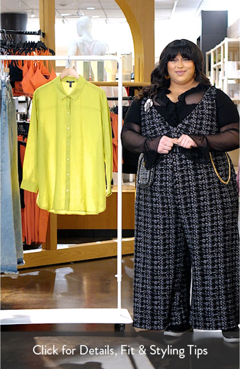 Classic Collar Organic Linen Button-Up Shirt, sales video thumbnail