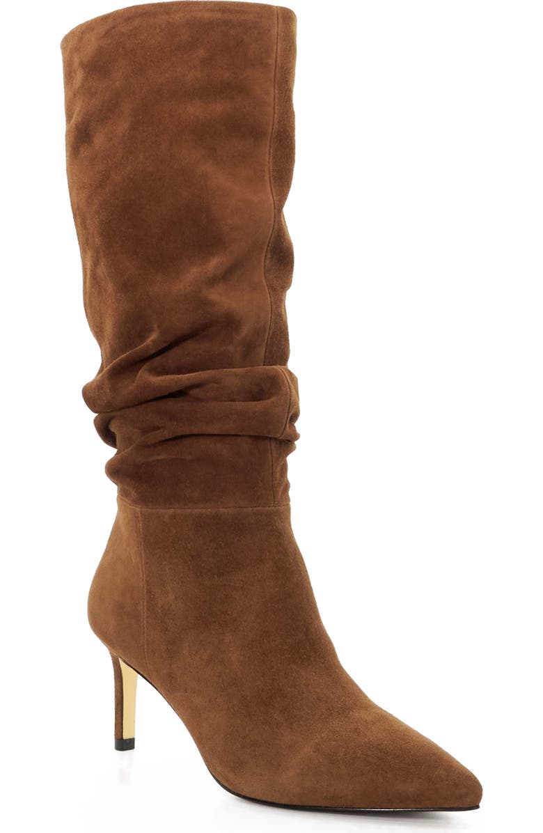 Dune London Slouch Pointed Toe Knee High Boot, Main, color,