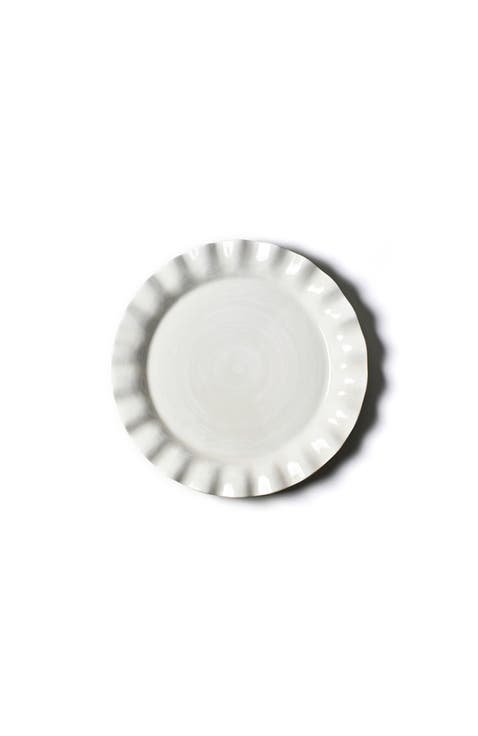 Signature White Ruffle Round Platter