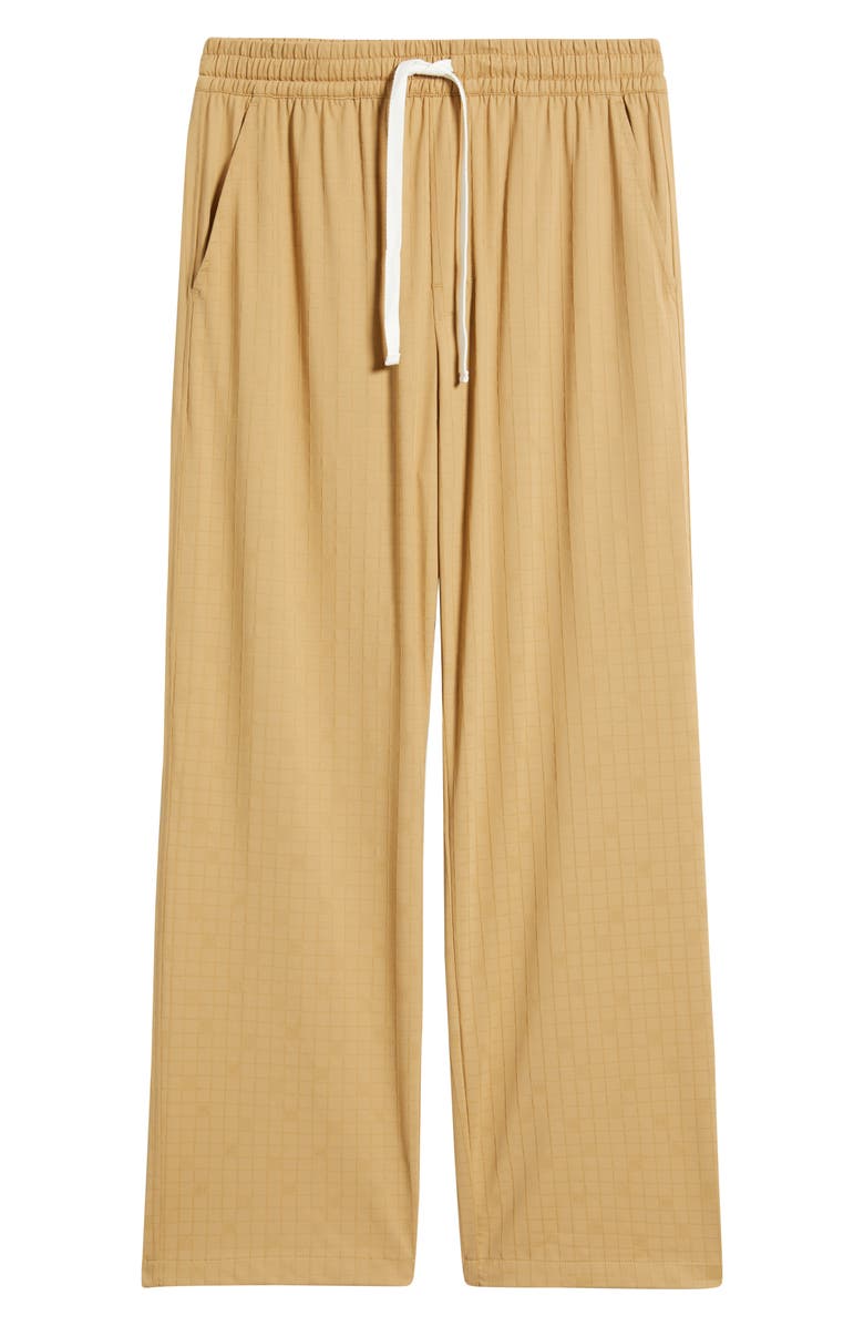 RIZORT Francis Grid Stretch Nylon Blend Drawstring Pants, Alternate, color, Tan