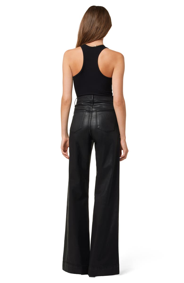 Joe's Jeans The Mia Coated High Waist Wide Leg Jeans, Alternate, color, Black