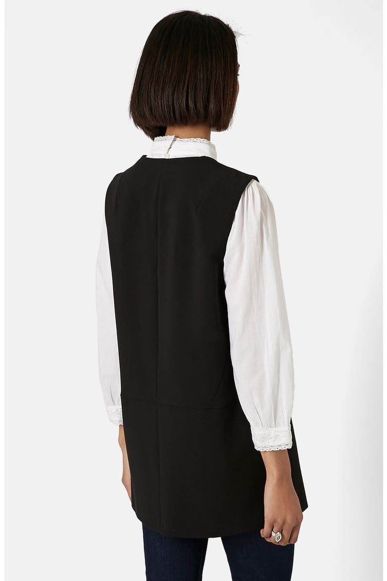'Molly' Longline Vest, Alternate, color, BLACK