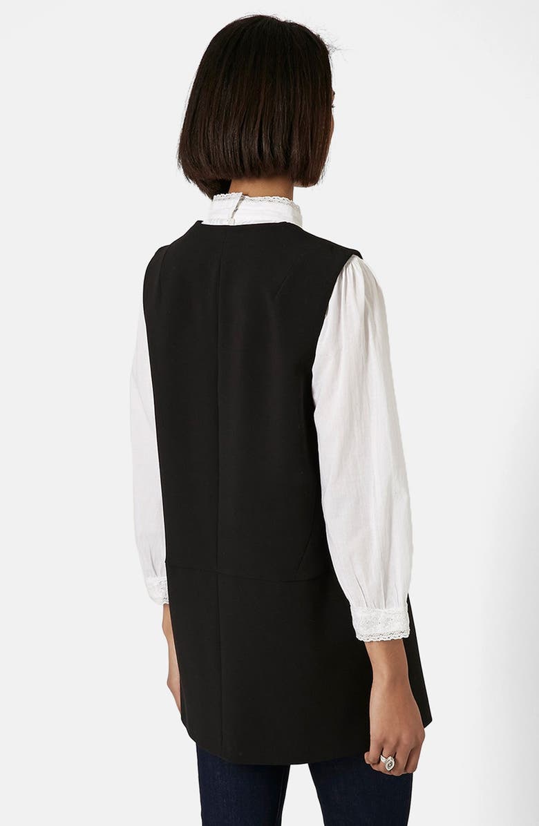Topshop 'Molly' Longline Vest, Alternate, color, 