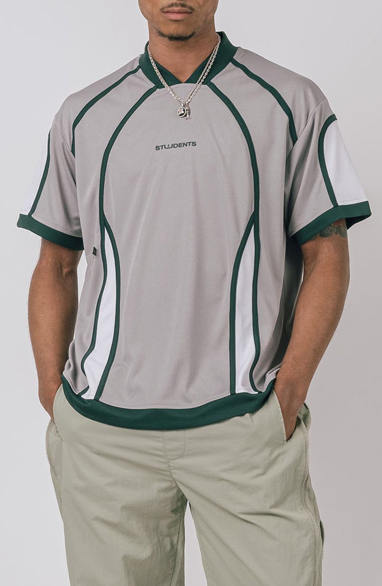 STUDENTS Neville Short Sleeve Mesh Jersey Top, Main, color, 