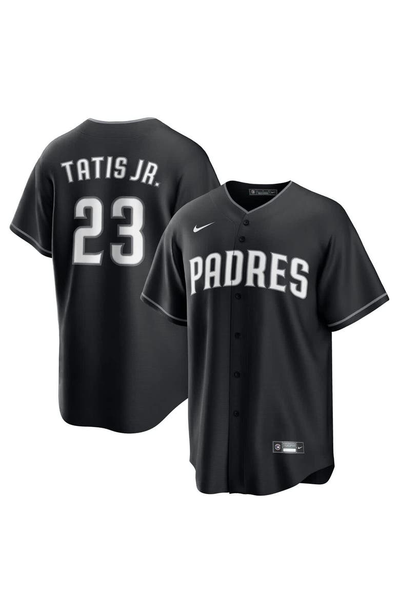 Nike Men's Nike Fernando Tatis Jr. Black San Diego Padres Lights Out Replica Player Jersey, Alternate, color, 