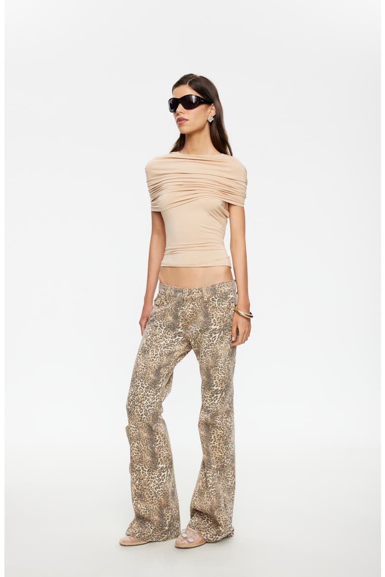 Mary-Kate Low Rise Flare Jeans, Alternate, color, LEOPARD