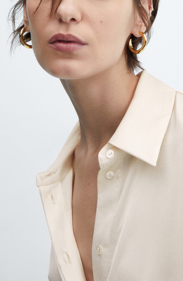 MANGO Short Sleeve Button-Up Shirt, Alternate, color, 