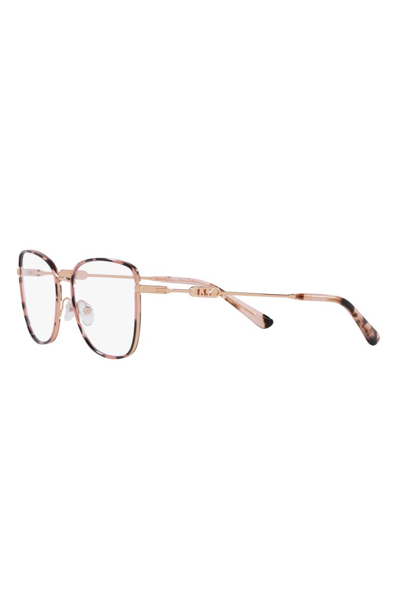Michael Kors Empire 54mm Square Optical Glasses, Alternate, color, Rose Gold