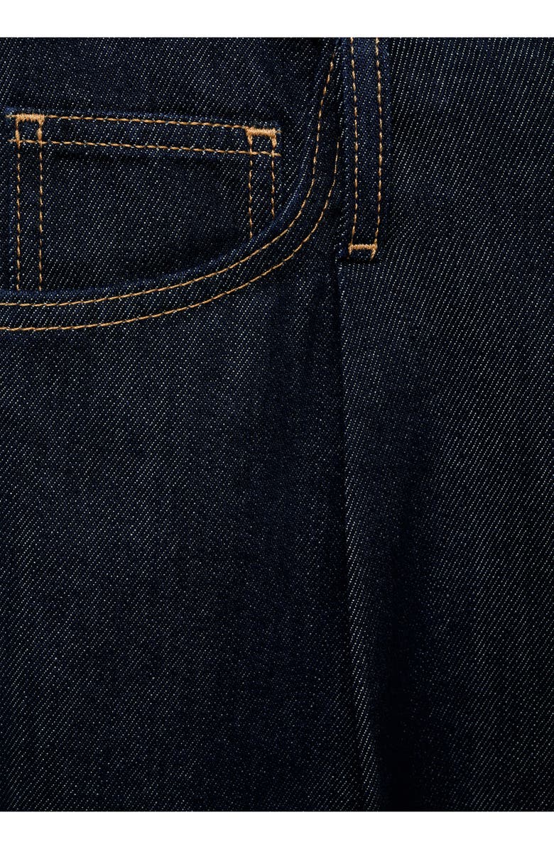 MANGO Topstitch Wide Leg Jeans, Alternate, color, 