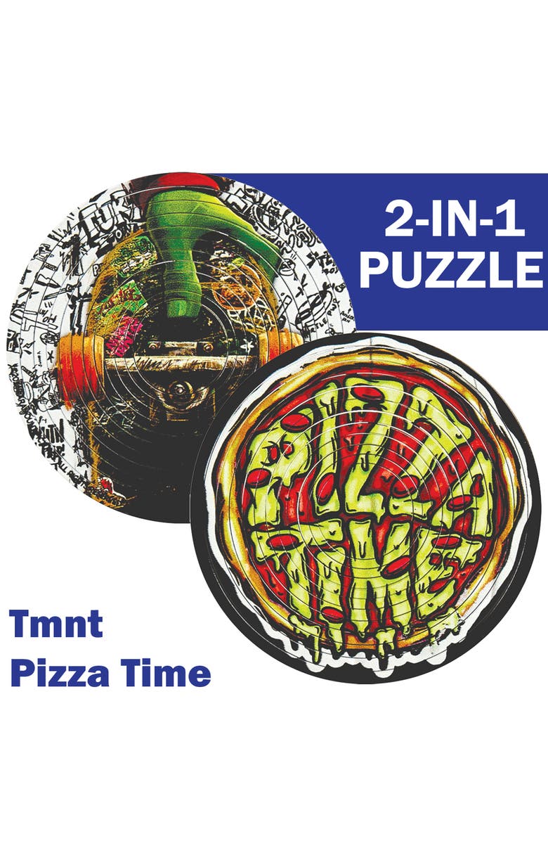 Spin Flip Puzzle Tmnt Pizza Time 2In1 Doublesided Puzzle, Alternate, color, Multicolored