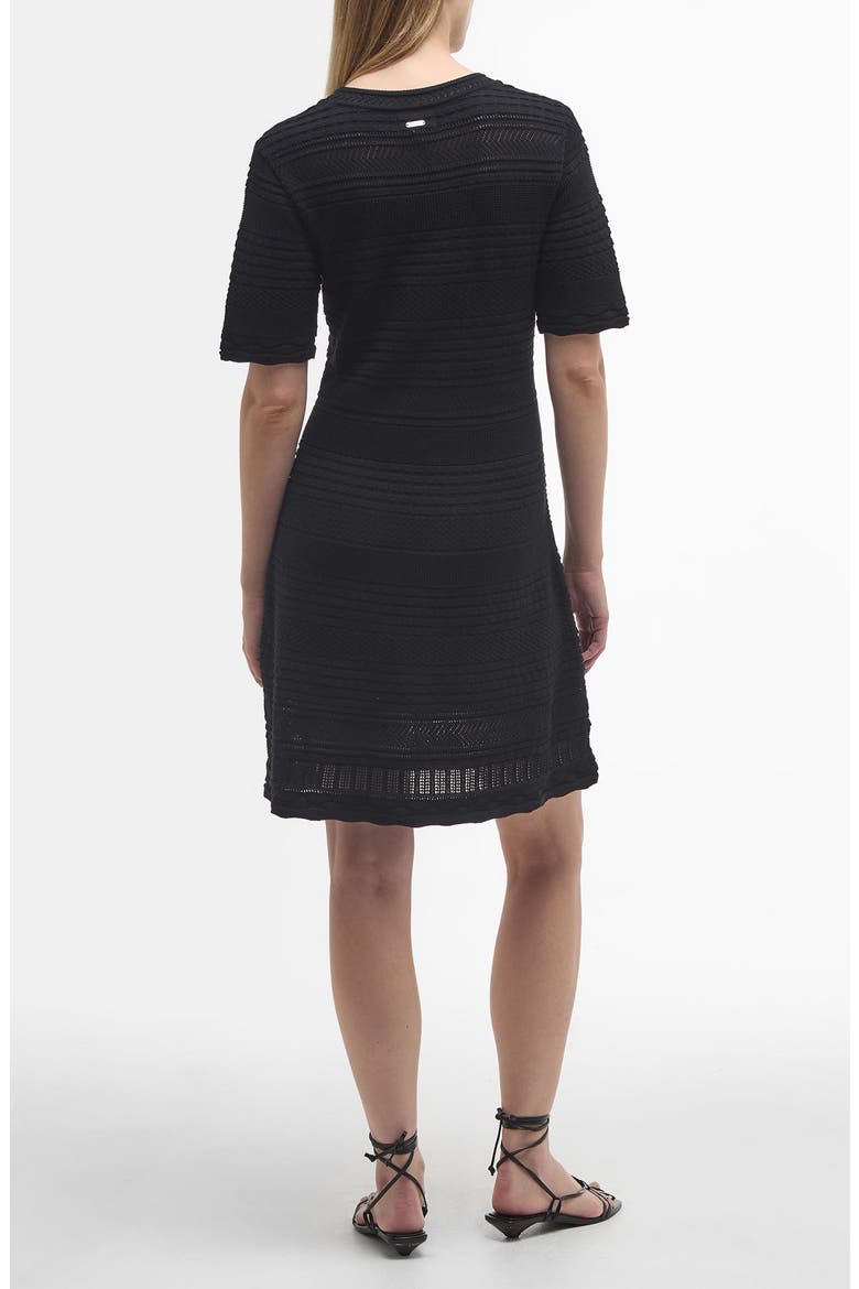 Mia Short Sleeve Cotton Minidress, Alternate, color, BLACK