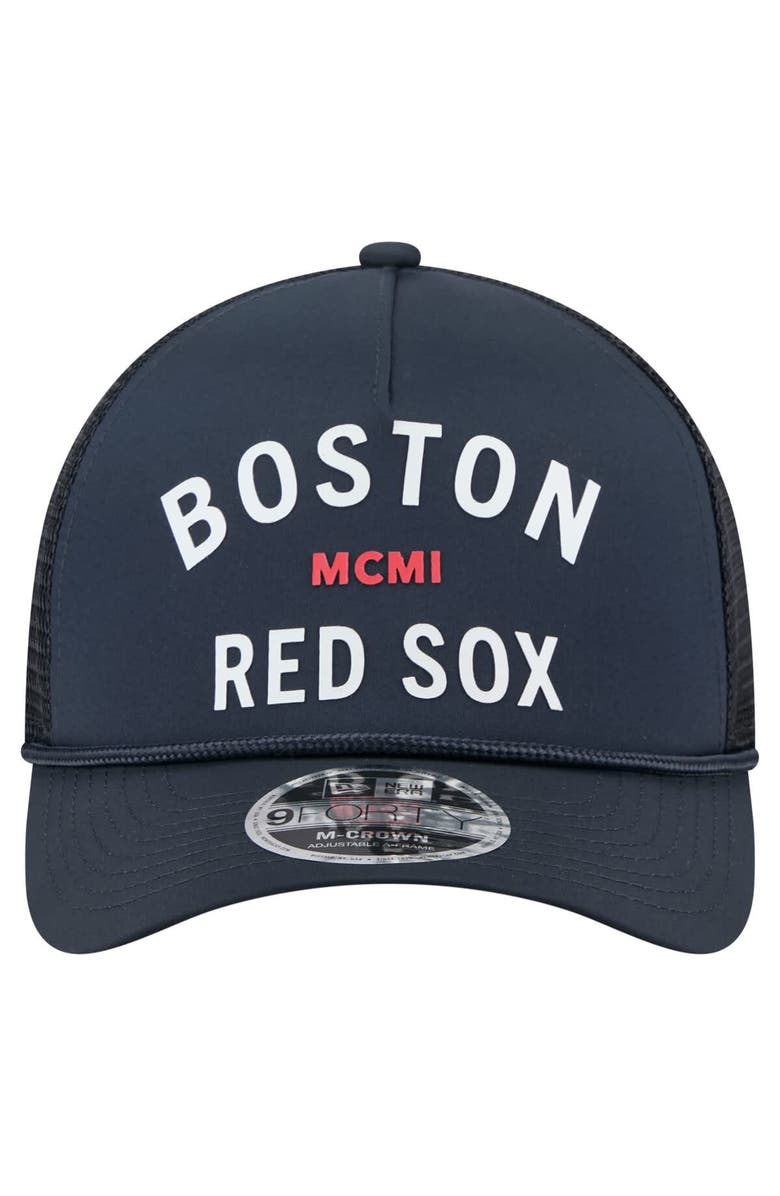 New Era Men's New Era Navy Boston Red Sox Minimalist 9FORTY A-Frame Adjustable Hat, Alternate, color, Navy