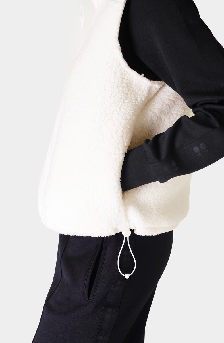 Sweaty Betty Canyon Fleece Vest, Alternate, color, Lily White