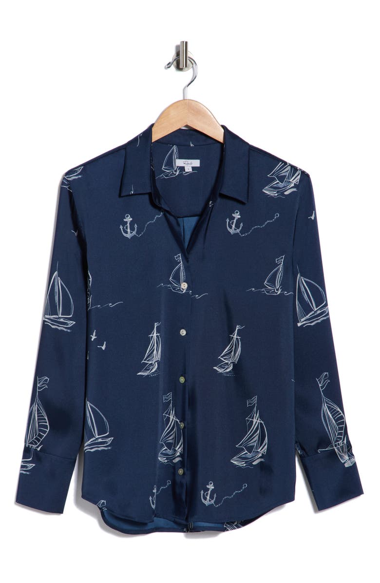 Rails Ledger Sailboat Button-Up Shirt, Alternate, color, Sailboats
