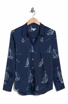 Rails Ledger Sailboat Button-Up Shirt