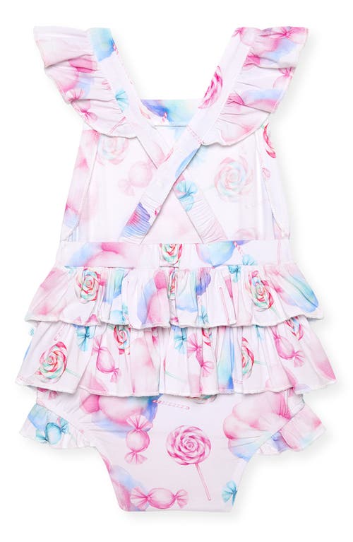 Posh Peanut Print Ruffle Bubble Romper