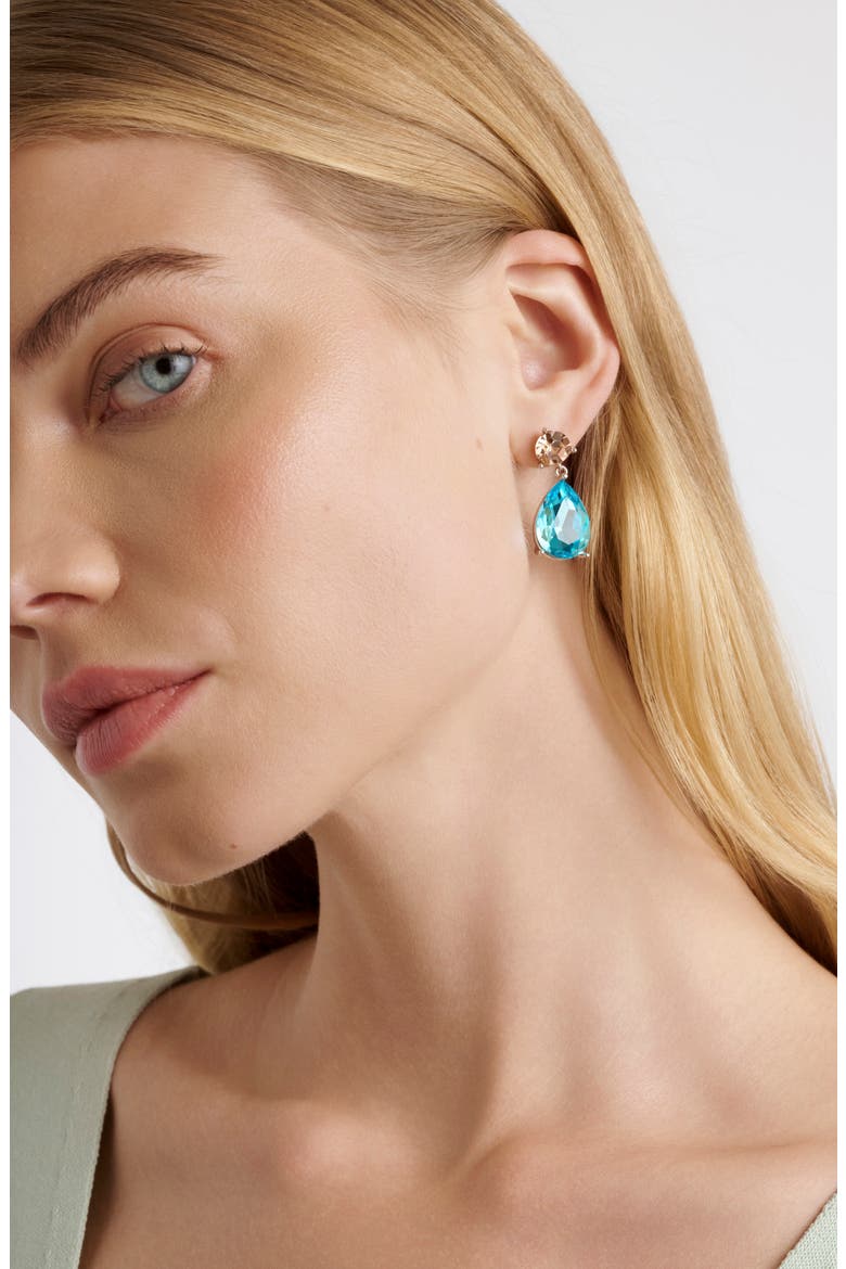 Tearsa Crystal Teardrop Earrings, Alternate, color, SILVER