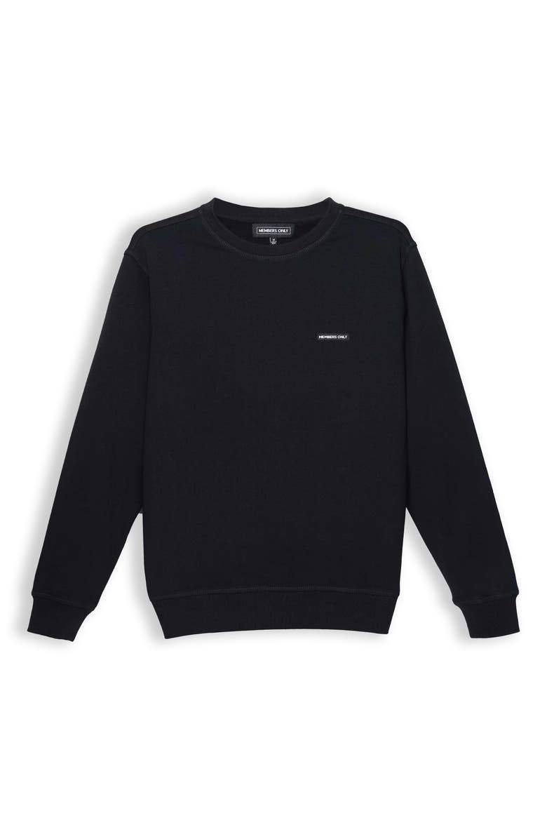 Members Only Preston Crew Neck Sweatshirt, Alternate, color, Black
