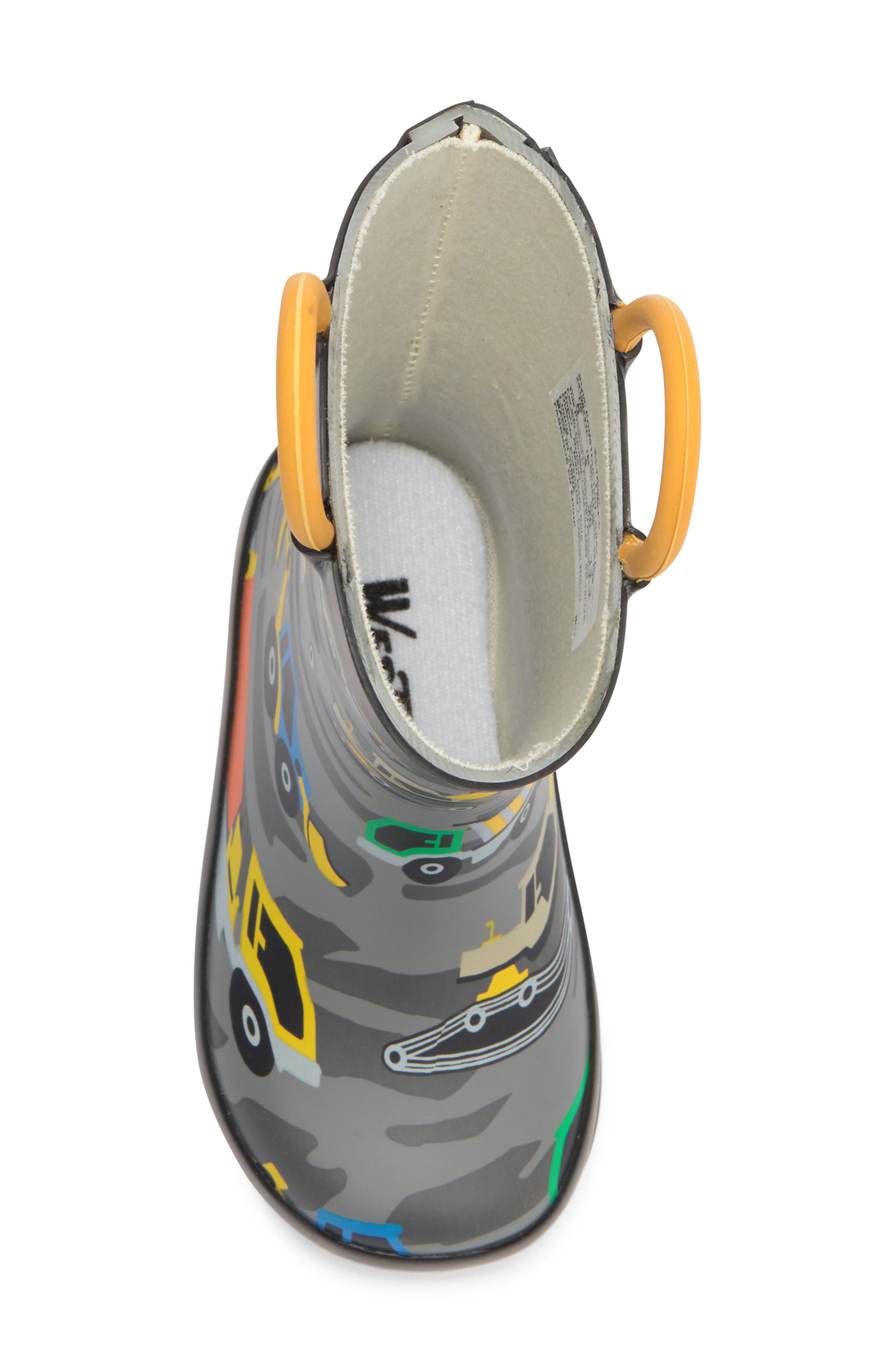 Western Chief Kids' Construction Rain Boot, Alternate, color, Gray