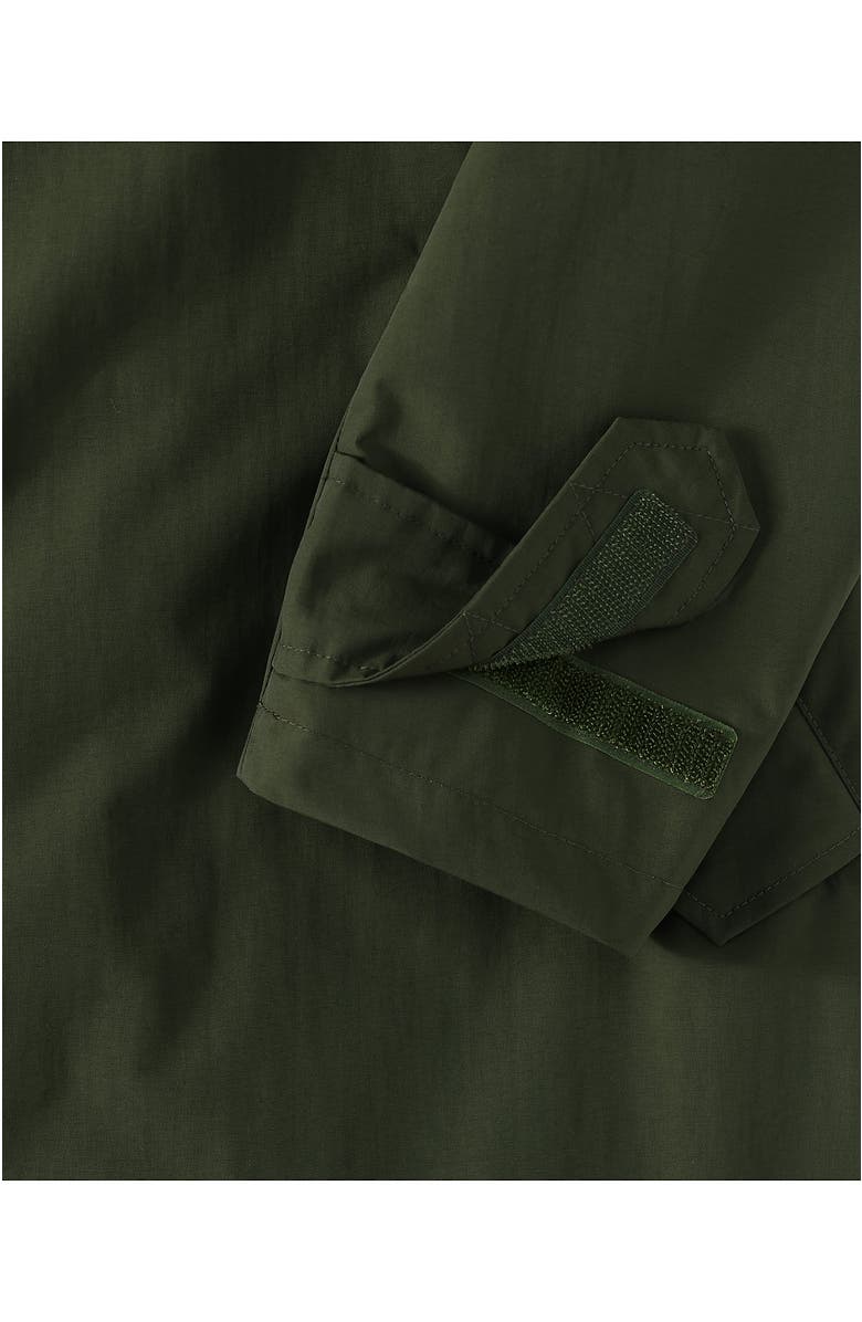 Lands' End Plus Size Squall A-Line Rain Jacket, Alternate, color, Darkest Olive