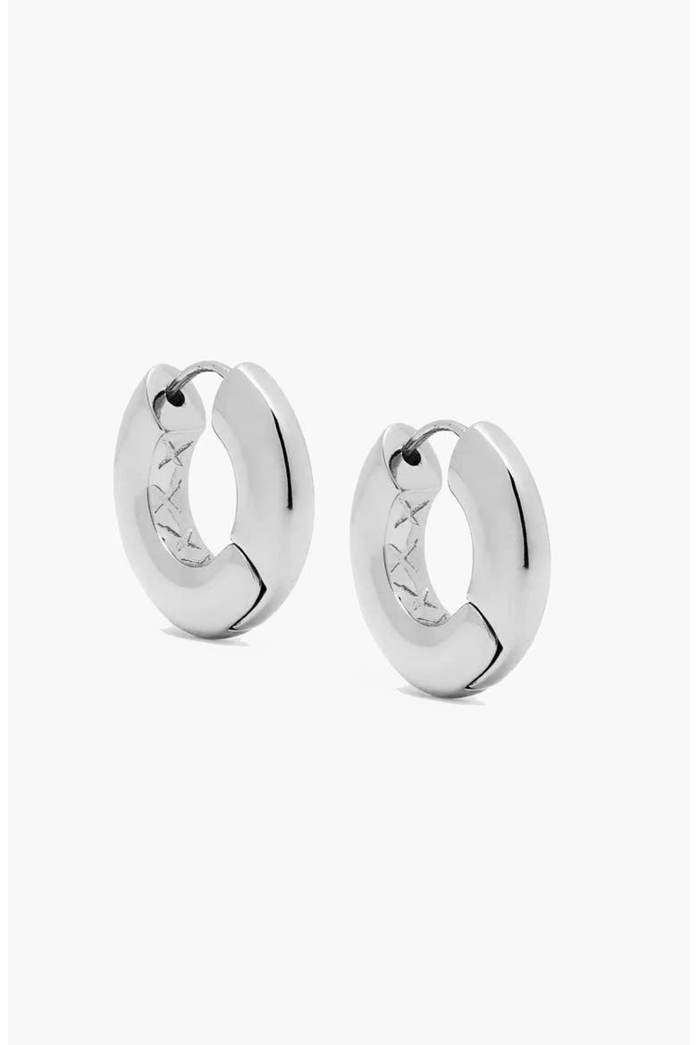 Sirso Maxi Chubby Hoop Earrings, Main, color, Silver