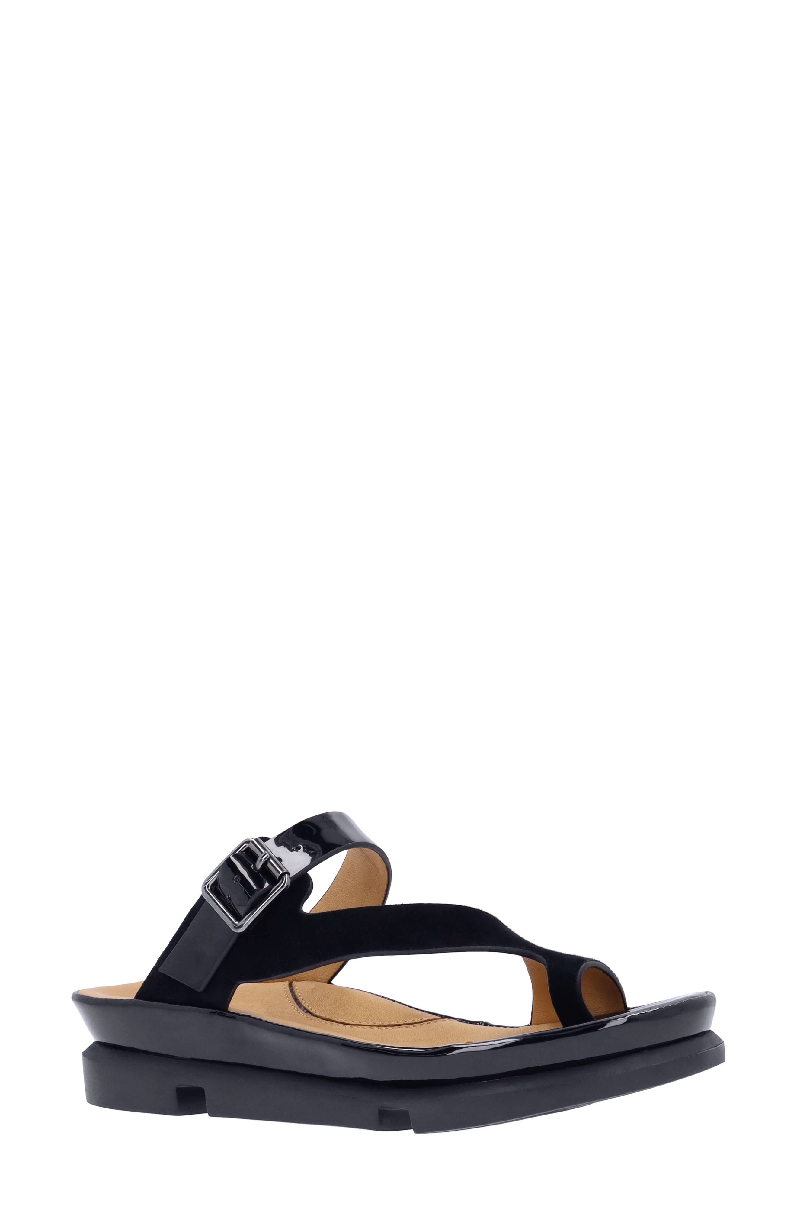 L'Amour des Pieds Alanza Toe Loop Sandal, Main, color, Black