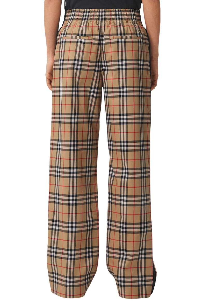 Louane Check Side Stripe Stretch Cotton Pants, Alternate, color, ARCHIVE BEIGE IP CHK