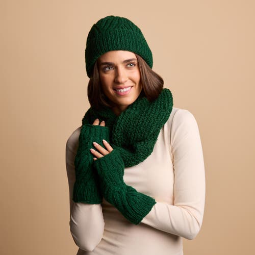 Feelgoodz Artisan Hand-knit Vienna Beanie Hat In Green