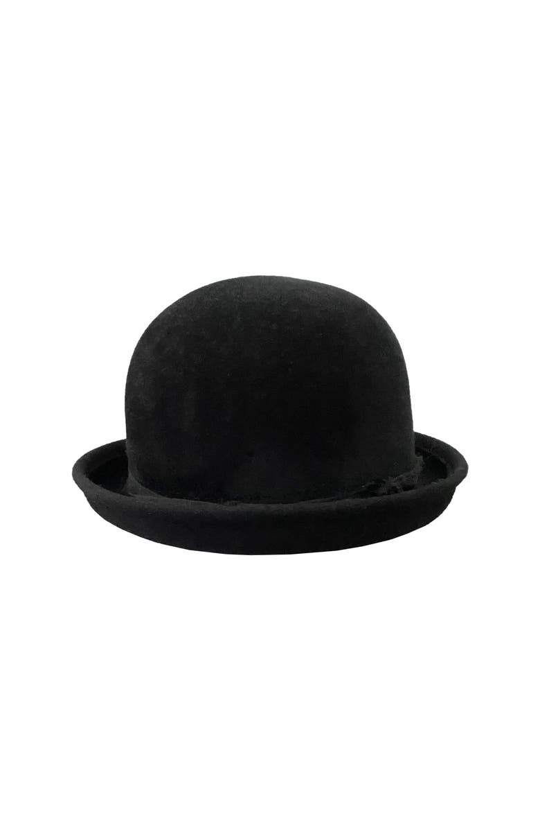 Binata Millinery Minnie Felt Bowler Hat, Main, color, Black