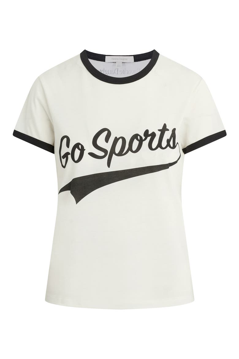 The Go Sports Graphic Ringer T-Shirt, Alternate, color, OFF WHITE/ BLACK