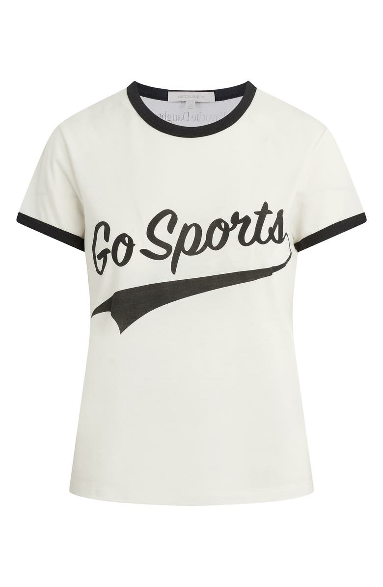 Favorite Daughter The Go Sports Graphic Ringer T-Shirt, Alternate, color, Off White/ Black