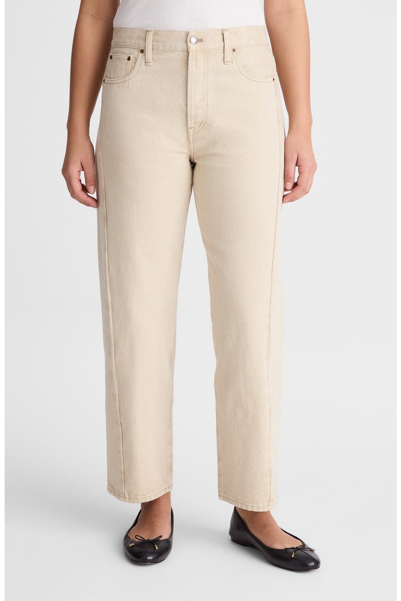 Pieced Barrel Leg Jeans, Alternate, color, FADED KHAKI