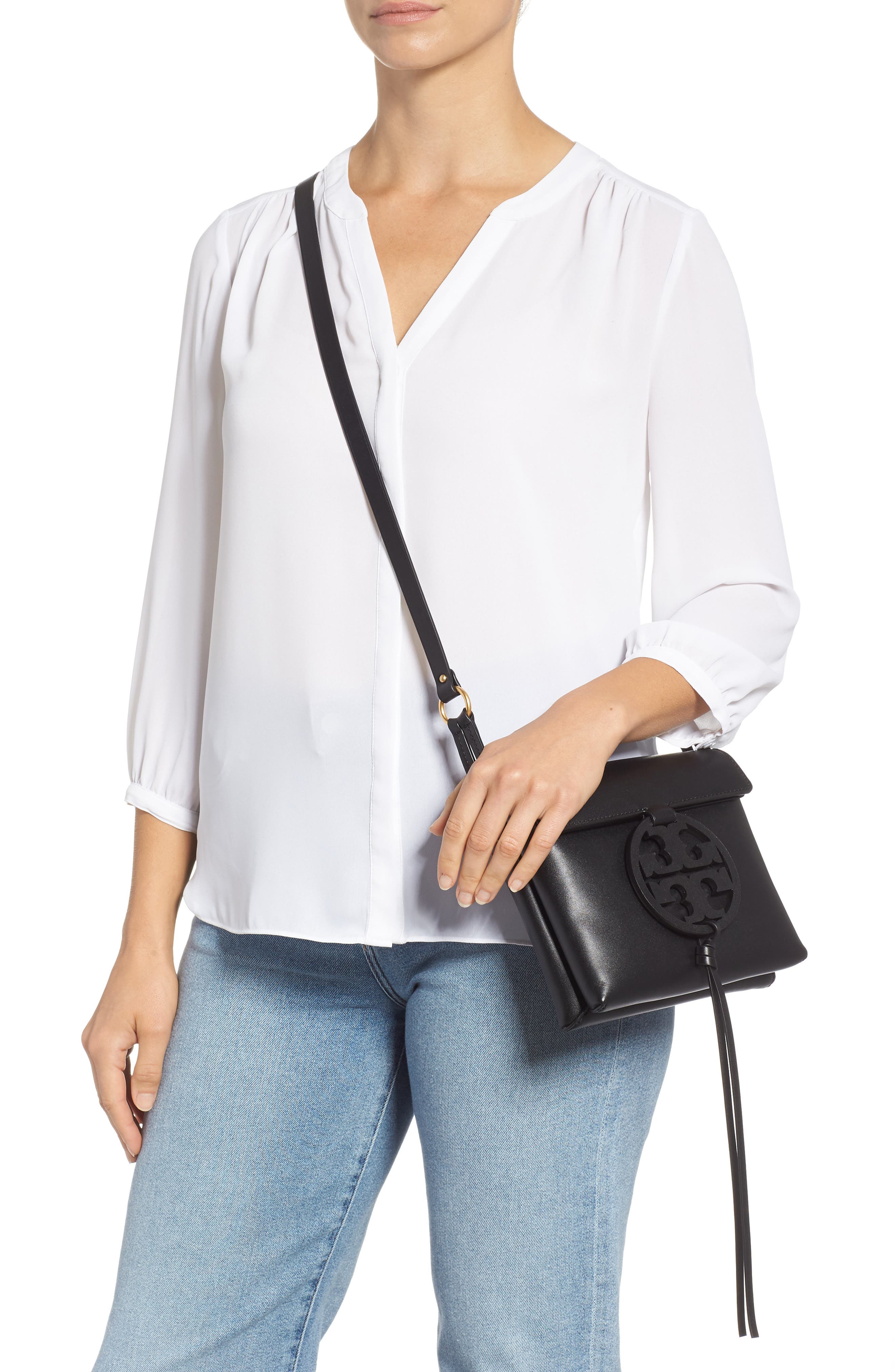 Tory Burch Miller Leather Crossbody Bag, Alternate, color, 