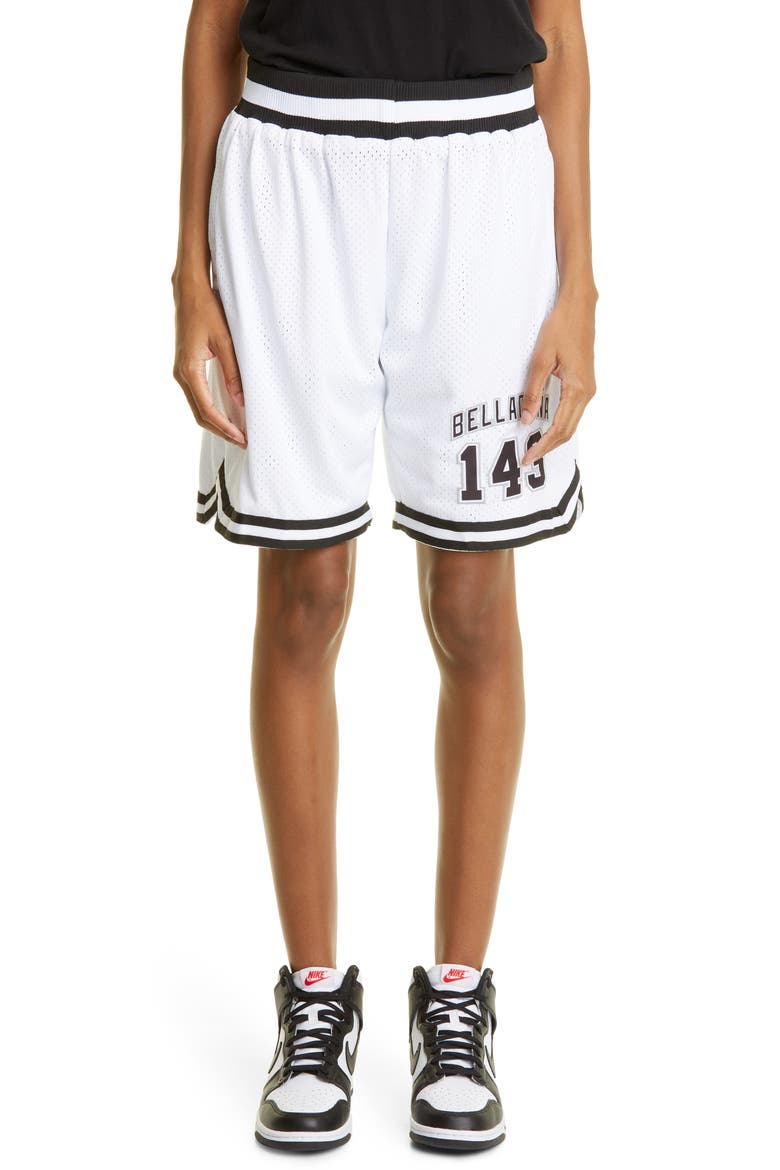 143 Jersey Basketball Shorts, Main, color, WHITE
