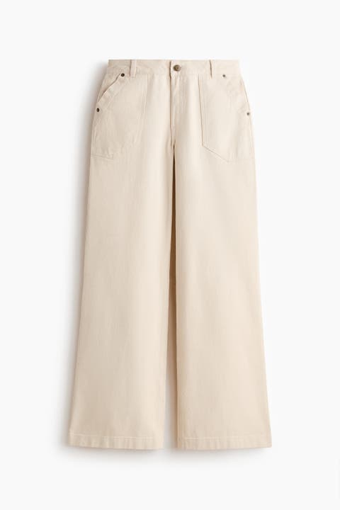 Wide Twill Trousers
