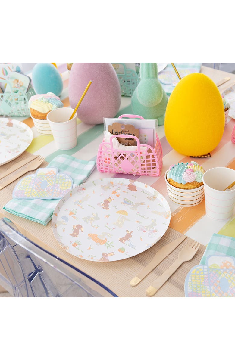 Daydream Society Bunnies In The Garden Round Large Plates, Alternate, color, Asssorted Pre-Pack