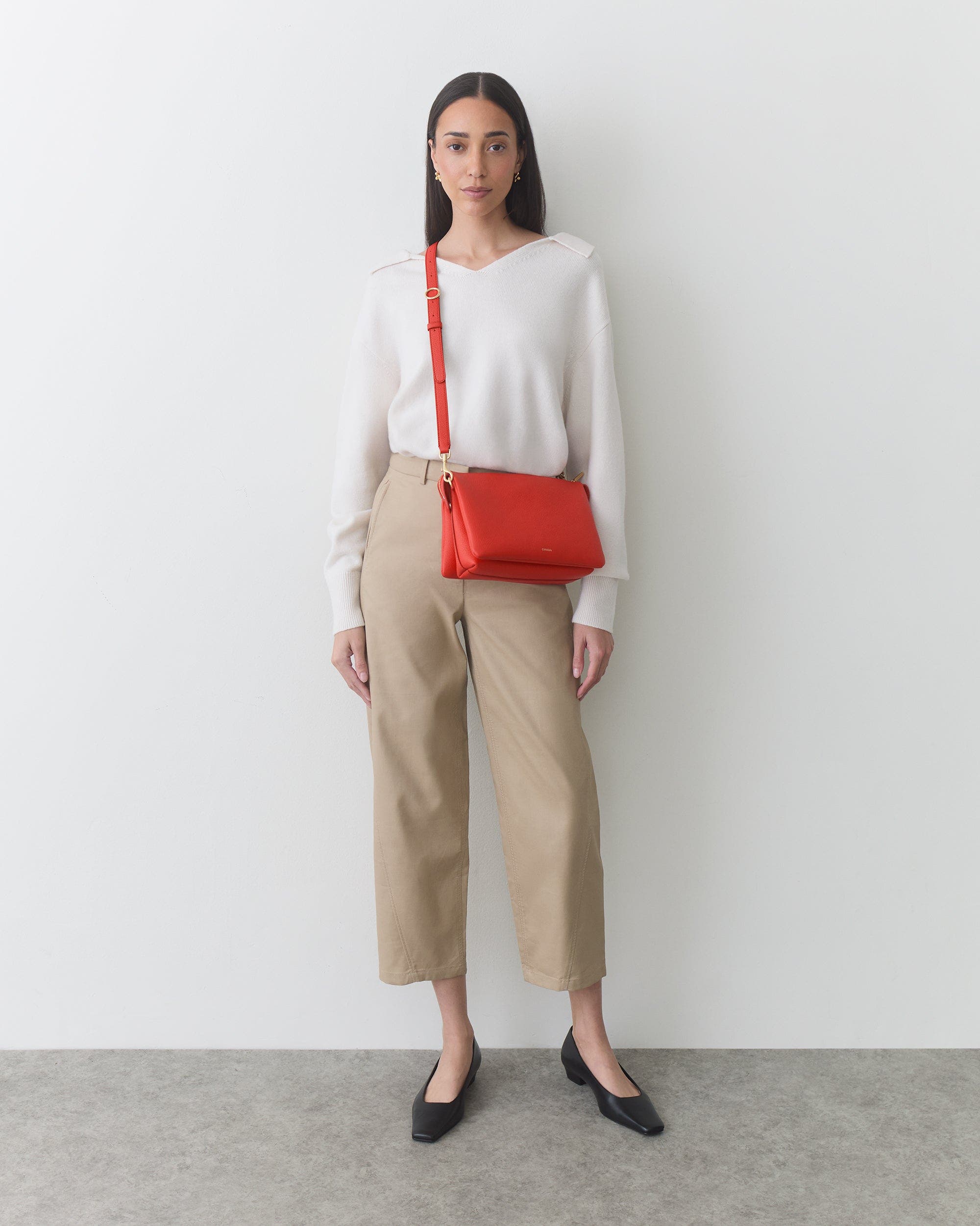 Cuyana Tria Clutch, Alternate, color, Chili