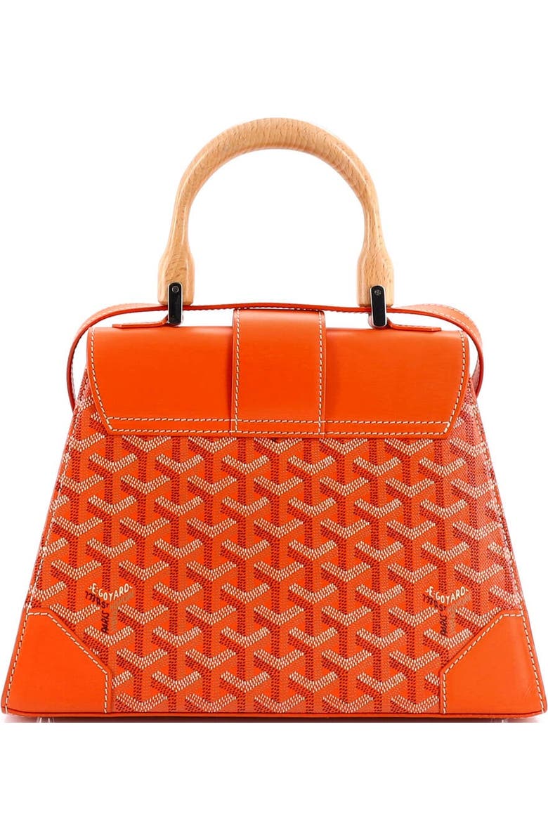 Pre-Owned Goyard Saigon Top Handle Bag Coated Canvas with Leather PM, Alternate, color, Orange