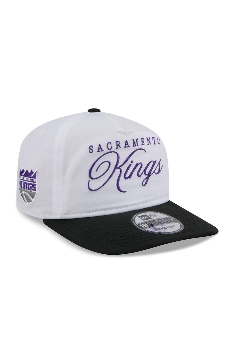 New Era Men's New Era White/Black Sacramento Kings 2025 NBA Draft On-Stage Nylon 19TWENTY Adjustable Hat, Main, color, White