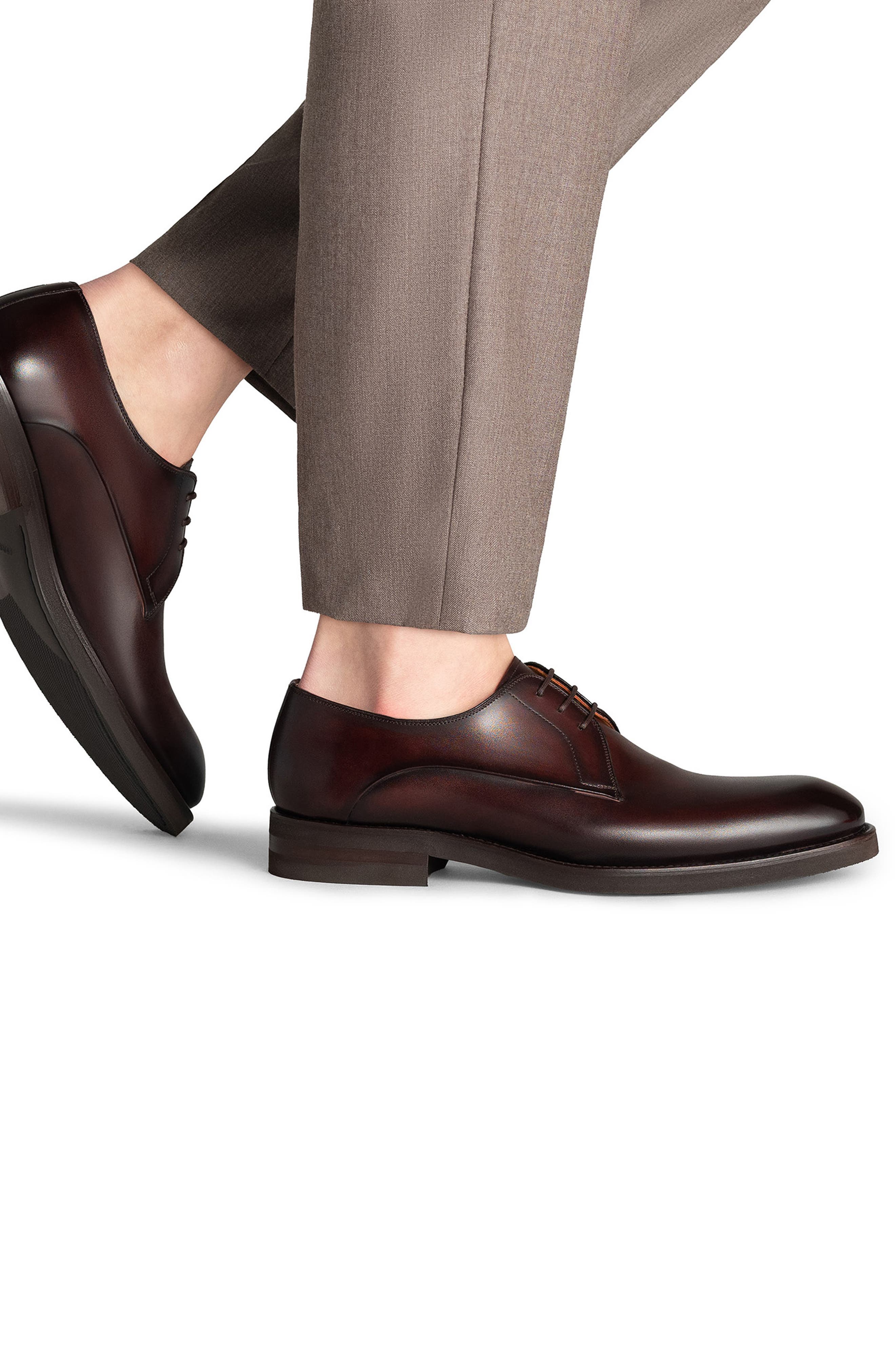 Magnanni Omero Plain Toe Derby, Alternate, color, Brown
