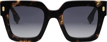 FENDI ROMA ブラックアセテート サングラス ローブリッジフィット Fendi Roma Acetate Black | Fendi