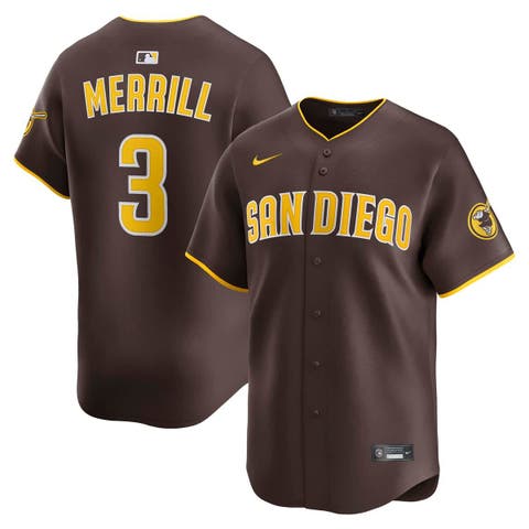 Men's Nike Jackson Merrill Brown San Diego Padres Road Limited Jersey