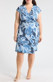 Anne Klein Floral Wrap Dress