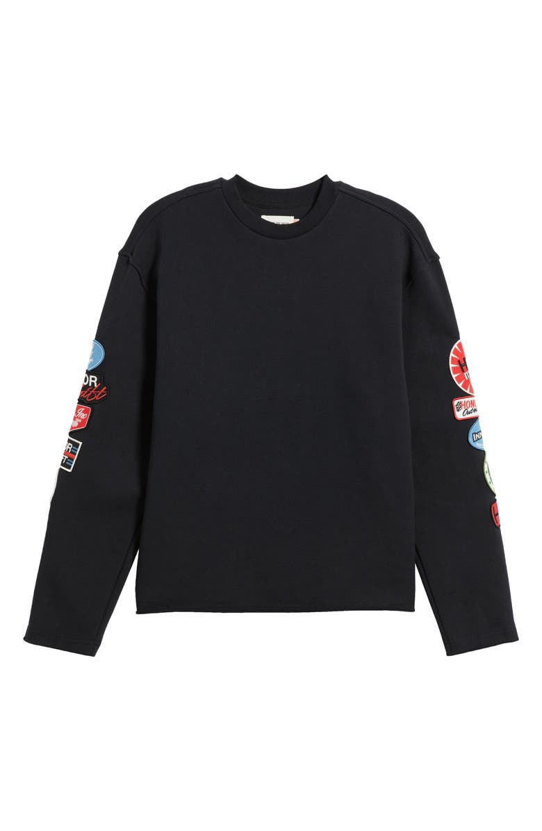 HONOR THE GIFT Fuel Patch Crewneck Sweatshirt, Alternate, color, Black