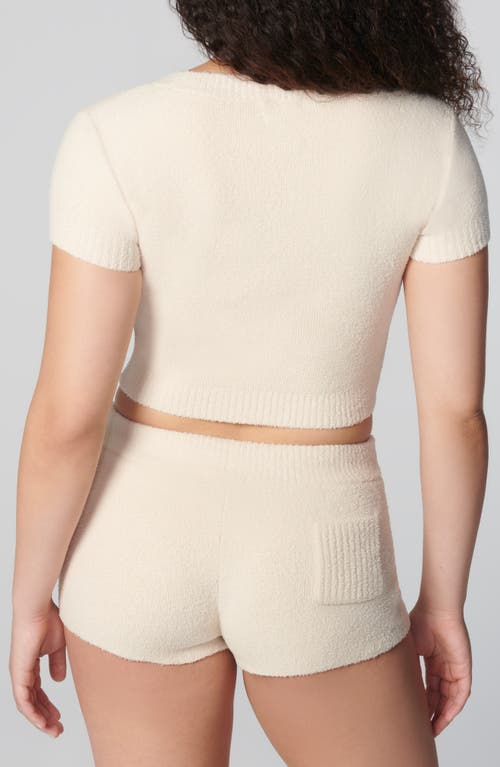 Florence By Mills Short Sleeve Crop Sweater In Neutral